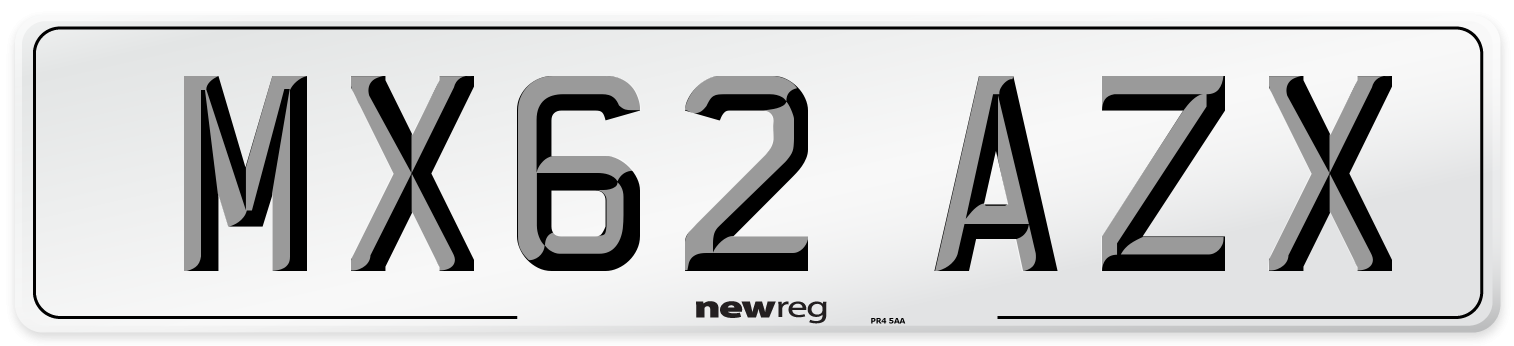 MX62 AZX Number Plate from New Reg